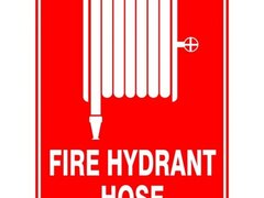 Fire hydrant hose signs