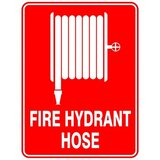 Fire hydrant hose signs